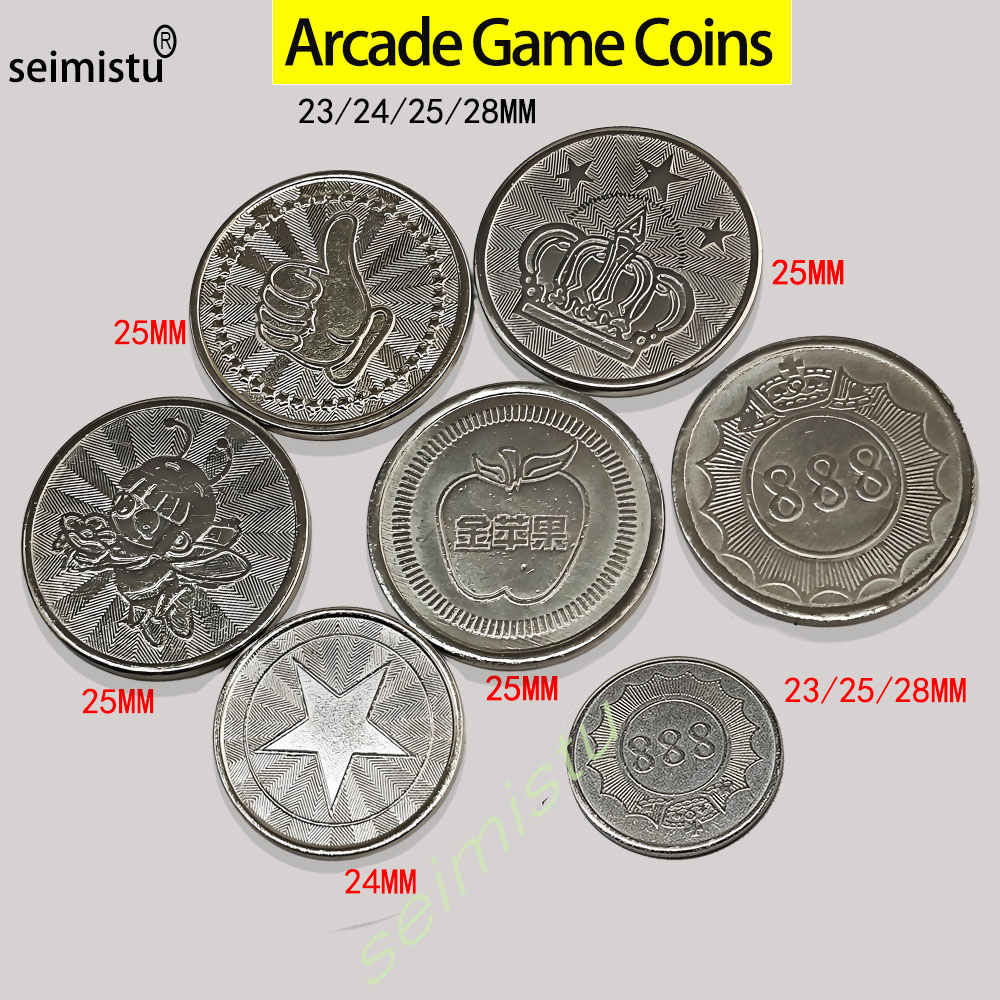 Arcade Games & Vending Llc Photos - 100 adet Paslanmaz Çelik 23/24/25mm Jetonlar